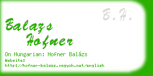 balazs hofner business card